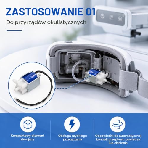 Risegun Elektrozawór elektromagnetyczny 6 V DC, 2-pozycyjny zawór elektromagnetyczny, 3-drożny mikromagnetyczny zawór powietrza, NO, 100 mA, 0,6 W, 60 Ω