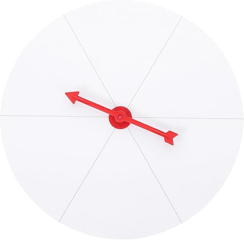 Miniatura 10 de Vaguelly Rueda de premio blanca Diy Rueda de premio de pared en blanco, 7 ranuras borrable, mesa giratoria de lotería, rueda de ruleta para feria