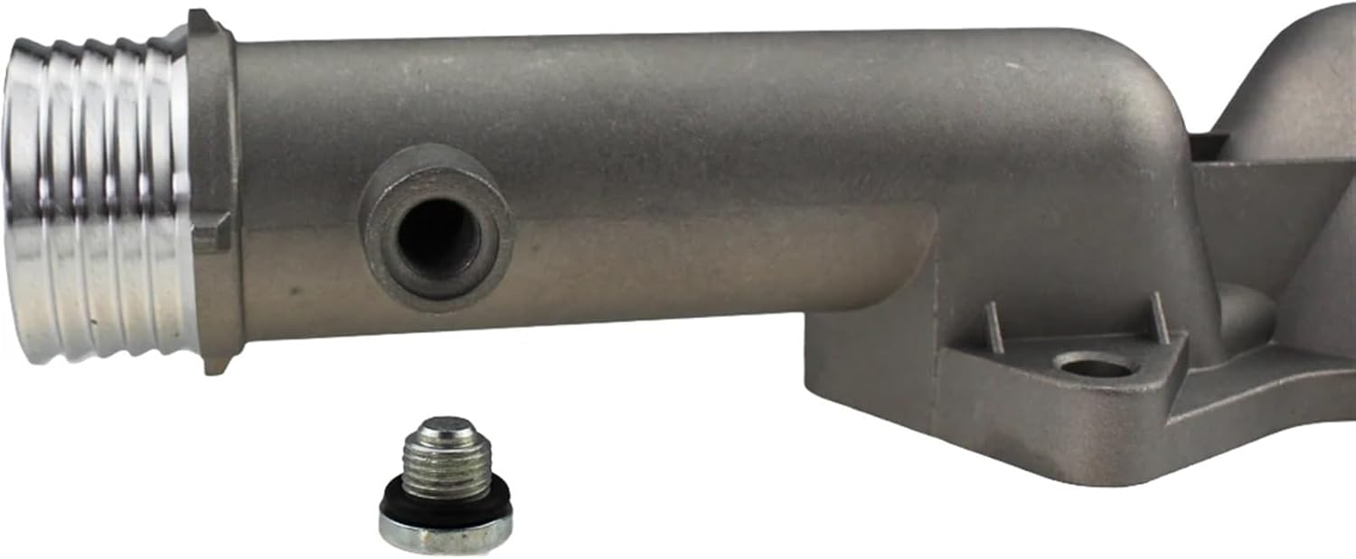 Thermostat Housing Coolant Outlet Water Neck Flange Compatible with BMW 5 7 E38 E39 520 528i 11531740478 Upgraded Aluminum Metal Waterpipe