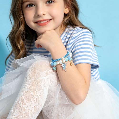 Image of Ballerina Bracelet Dance Recital Bracelet Ballerina Blue Bracelet Cute Ballerina Dance Beaded Bracelet Ballerina Friendship Bracelets Ballerina Party Jewellery