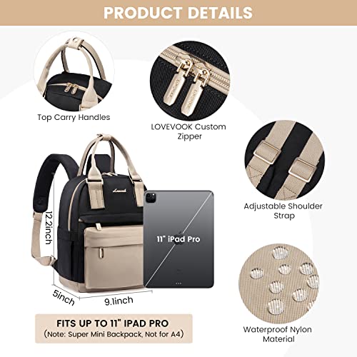 Image of LOVEVOOK Mini Backpack for Women Stylish Waterproof Backpack Purse with USB Port, Cute Daypack for College Travel Party