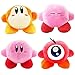rodjl 4Pcs Kawaii Kirby Star Adventure Waddle Dee Kissen Weiches Plüschtier Schlüsselanhänger Puppen Kinderspielzeug Anhänger Dekor Geschenk 14Cm