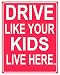 Drive Like Your Kids Live Here Yard Sign, Slow Down Sign/Children at Play Reminder