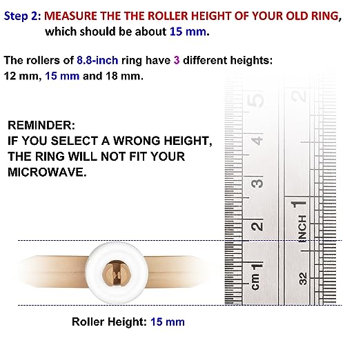 8.8" Microwave Turntable Ring with 15 mm Rollers, 8.8 inch 15 Millimeters - Picture 2 of 55