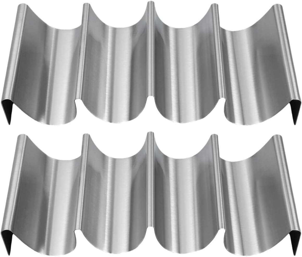 2pcs Taco Holder Stand with Stable Multilayer Design Stainless Steel