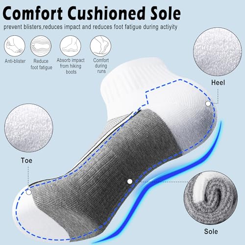 Image of Gonii Mens Athletic Ankle Socks 5-Pairs