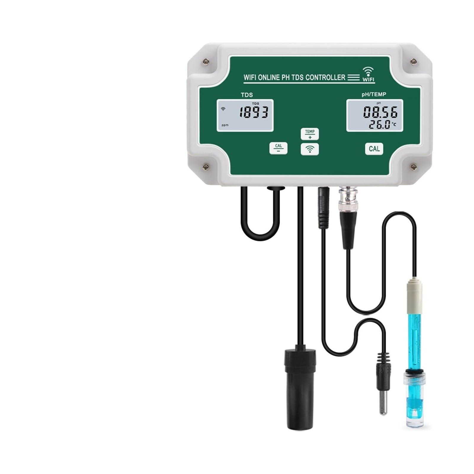 JVDDI WiFi Temp PH ORP Controller Meter Water Quality Analyzer Logger PH Tester Remote Online Monitor