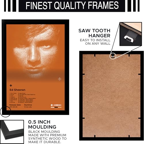 Image of BLINKART ED SHEERAN-+ Wall Photo Frames | Wall Art for Bedroom, Living Room, Studio or Office | Album Cover Print with Spotify Song Link QR Code | Gift for Fans - 8x12 In