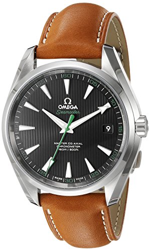 Omega Men's Seamaster150 Analog Swiss Automatic Brown Leather Watch