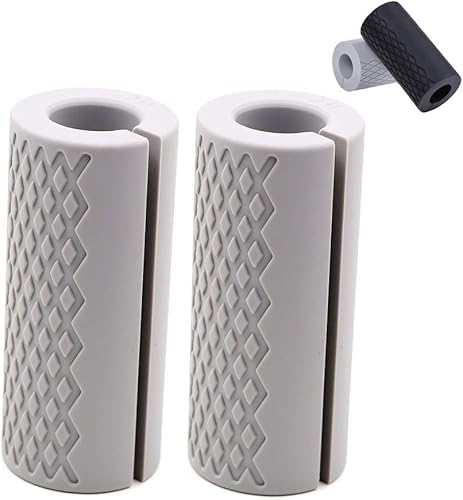 Miniatura 8 de IADUMO Barbell Grips - Adaptador de brazo grueso para mancuernas con goma de silicona de alta densidad, agarres de barra para levantamiento de