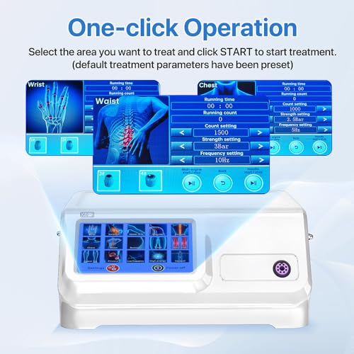 Image of 2026 upgraded Shockwave Therapy Machine Extracorporeal Physiotherapy Device for Pain Relief Deep Tissue Massager for Back, Elbow, Foot & Shoulder Non-Invasive, Painless, No Side Effects Q60-2
