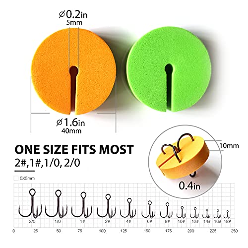 Angelhaken-Abdeckungen, Haken-Hauben, Drillingshaken – Einheitsgröße, verheddert nicht, EVA-Material, schützt Ihre… – Bild 5