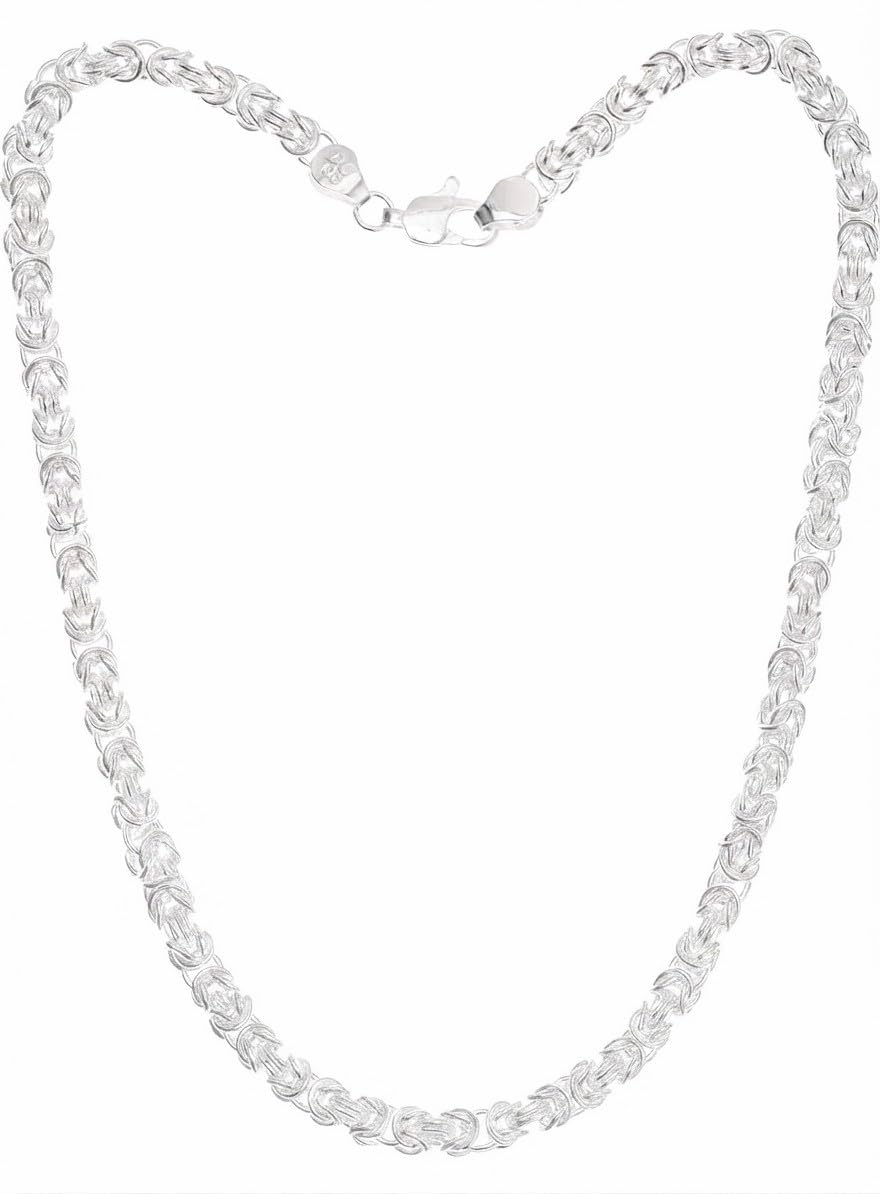 Premium Byzantine Link Chain for Men | Luxury Heavy Look-image-6