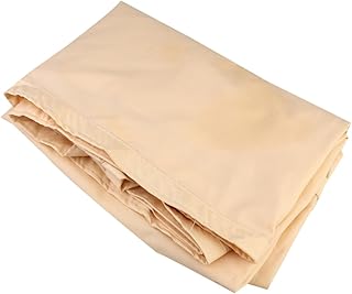 BESPORTBLE Deck De Vela De Sombra Deck De Toldo Pergola Quintal Toldo De Sol Retrátil Toldo De Vela Lona De Pátio Bloco UV Vela Proteção Solar Bege Poliéster Pano De Sombra De Piscina