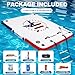 GYMMALL Inflatable Floating Dock Platform, 6ft*5ft Air Dock Platform Floating Island Raft with None-Slip Surface, 6in Thick Water Floating Dock Mat for Swimming Pool Lake Beach Ocean