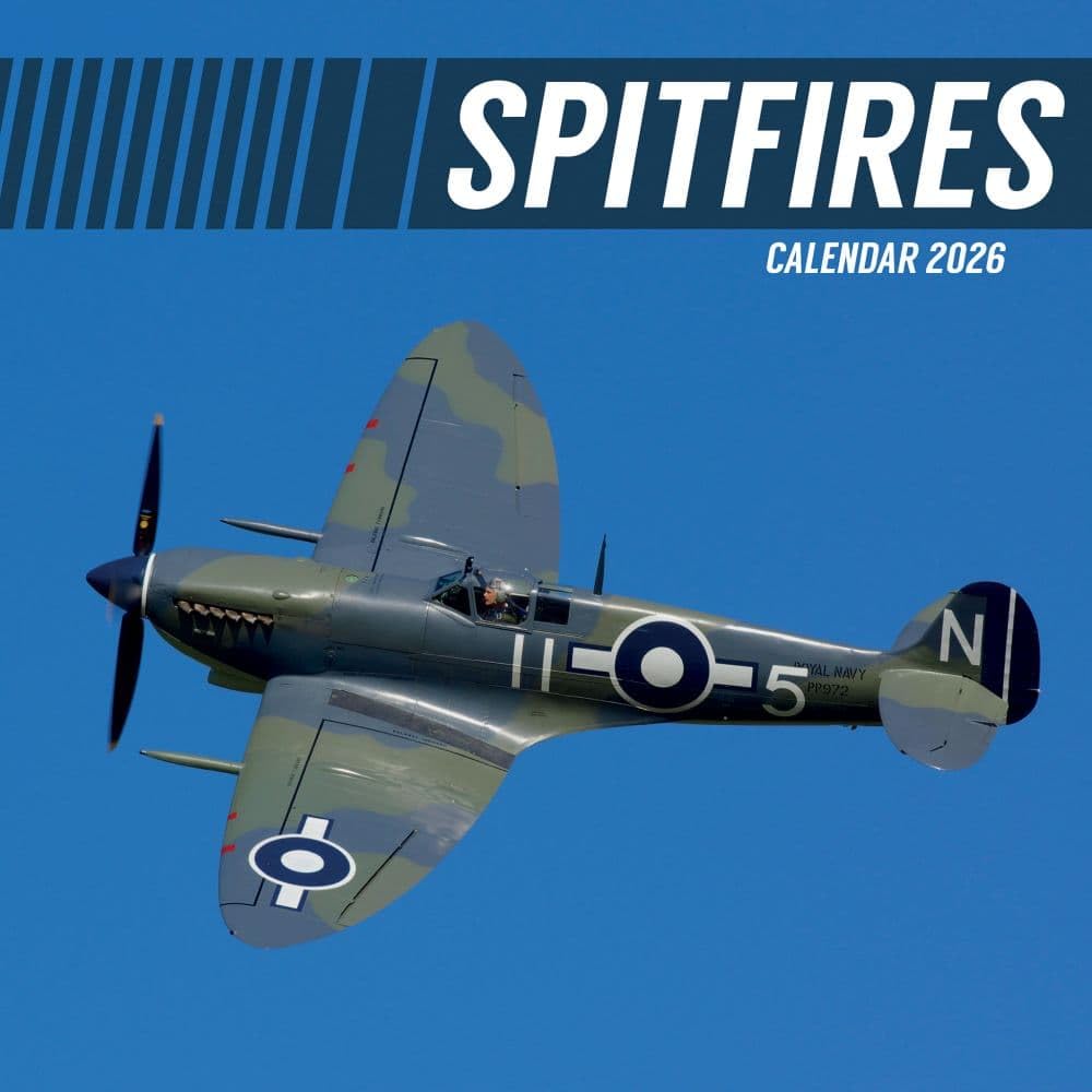 TGSC | Spitfires 2026 Calendar 16 Month (Sept 2025-Dec 2026) Family Square Wall Calendar 2026 UK | Planner with Large Grid for Home or Office Organisation - 2026/2025 Calendar UK
