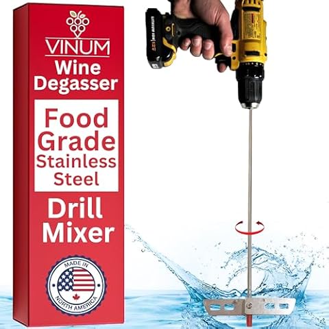 VINUM 17.5” Stainless Steel Degassing Stirrer Cover