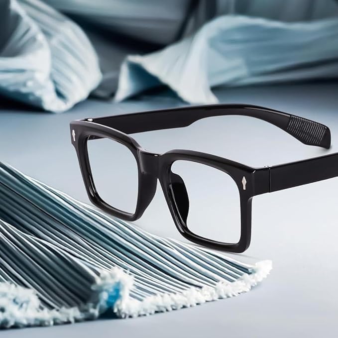 Image of Classic Style Men Demo ARC Glass Blue Light Blocking Retro Square Eyeglasses Computer Gaming Acetate Eyewear Frames Anti Glare Unisex medium