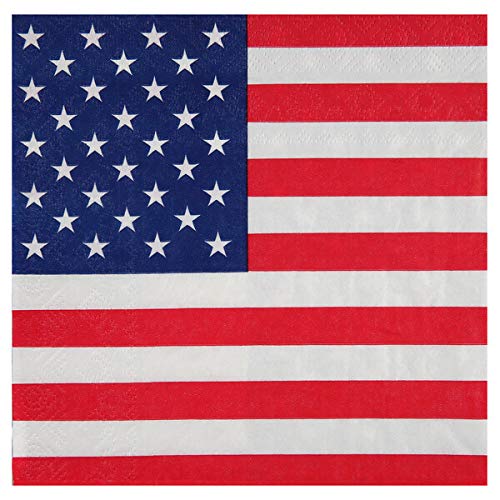S Serviette de Table Amérique USA Tricolore (x20) R/4771