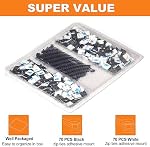 140 Pack 3/4" Zip Tie Adhesive Mounts Self Adhesive Cable Tie Base Holders with Multi-Purpose Tie wire clips with screw hole,Anchor stick on wire holder with White and Black