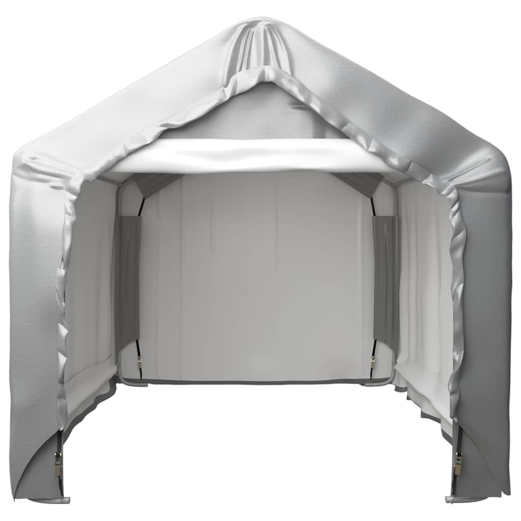 vidaXL Lagerzelt UV-beständig Industriezelt Zelthalle Zeltgarage Garagenzelt Weidezelt Foliengarage Unterstand Lagerhalle Grau 180x180cm Verzinkter Stahl