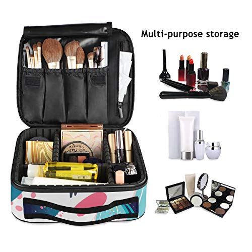 Sac cosmétique licorne à compartiments modulables pour maquillage - 6