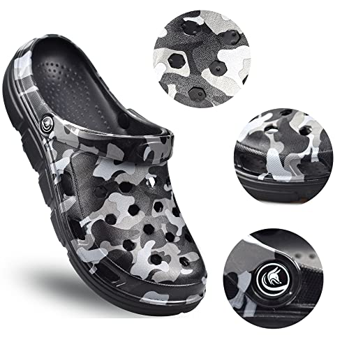 PIMIO Garden Clogs for Women and Men,Slip On Work Shoes with Arch Support,Womens Mens Quick-Dry Water Shoes Casual Sandals,Comfortable Slippers4