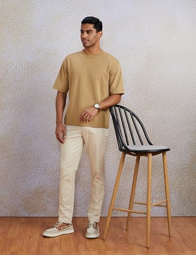 Image of Amazon Brand - Symbol Men's Casual Regular Fit Cotton Pants | Chinos | Trousers