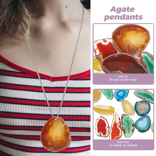 Tranches d'agate naturelle pour bijoux fait main et décoration de table bohème