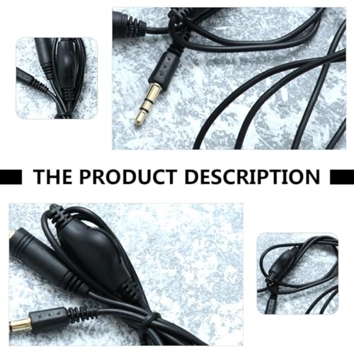 Cable de extensión auxiliar 3.5mm 1m con control de volumen miniatura 5