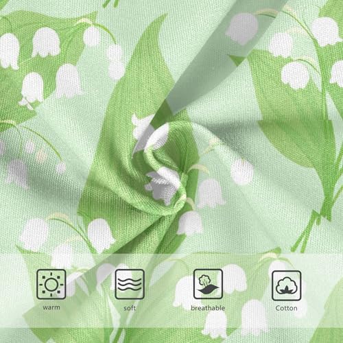 Cotton Girls Underwear Toddlers Lily of Valley Green Panties for Girl Aesthetic Kids Briefs Undies 2t3