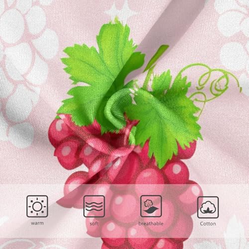 Clusters Red Grapes Light Pink Girl Panties Cute Girls Underwear Toddlers Cotton Artistic Briefs Girls Undies 2t3