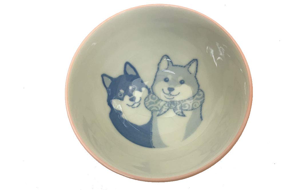 Amazon | 犬好き 飯椀 飯器/柴犬茶碗 赤 中平/女性用 子供用 | ノー