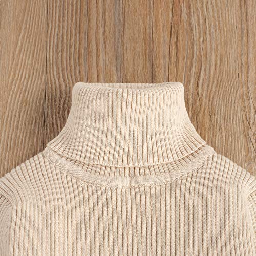 Little Boy Girl Long Sleeve Sweater Children Kids Solid Color High Collar Knitted Pullover Warm Fall Winter Top3