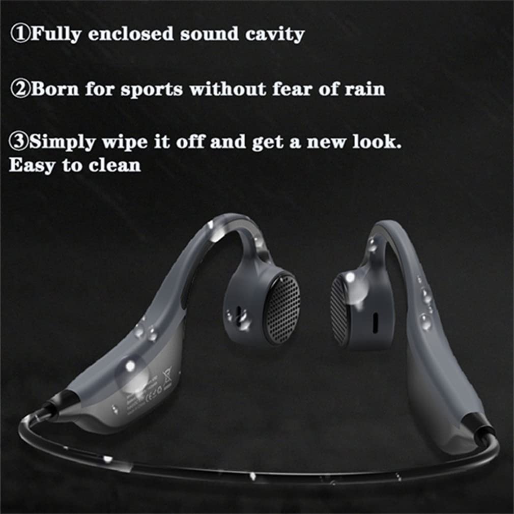 Przewodzenie kości słuchawki sportowe, bezprzewodowe słuchawki bluetooth z mikrofonem, do biegania, trening, jazdy, wbudowany w pamięci 8G