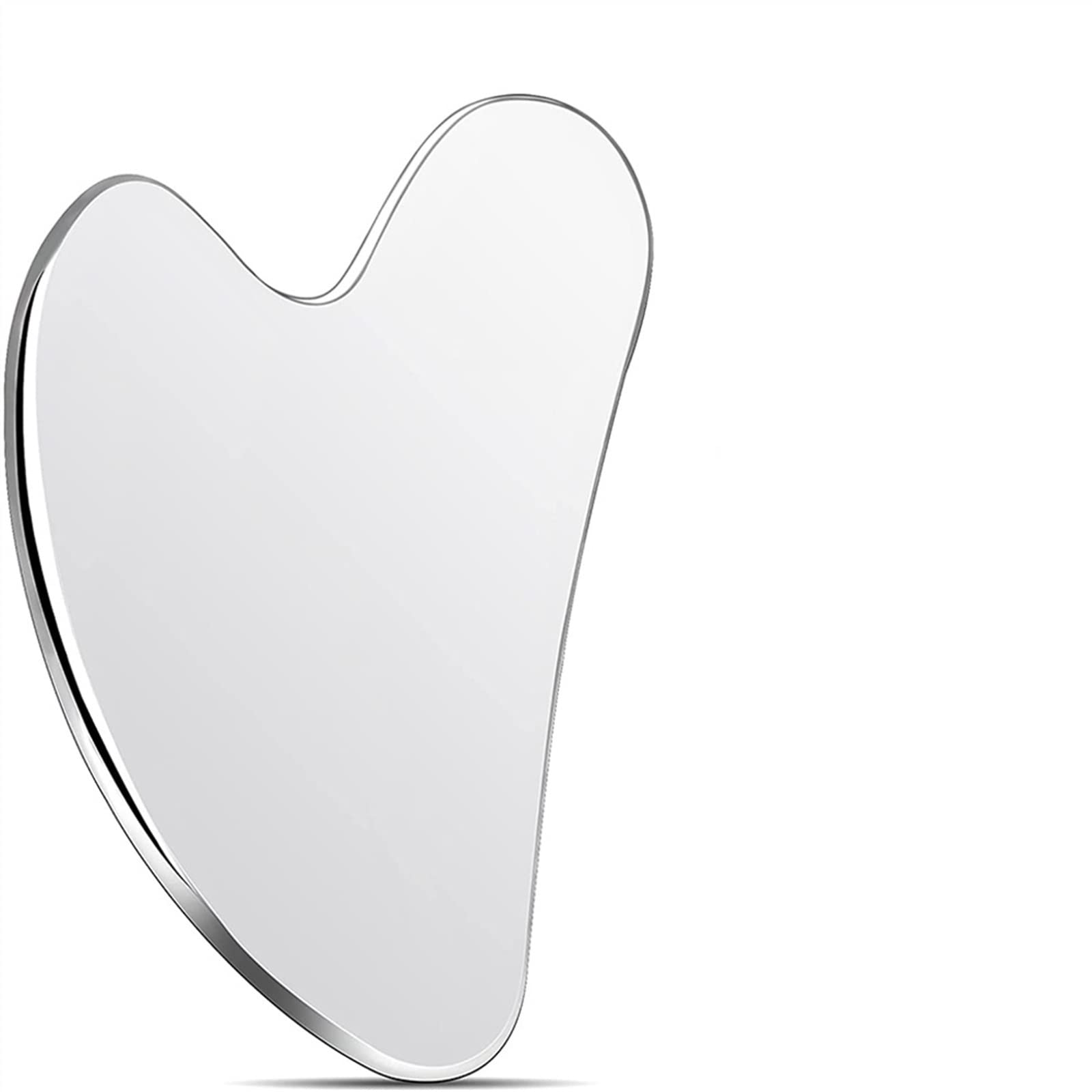 BAWHO Herramientas faciales Gua Sha, Herramienta de Masaje Gua Sha de Acero Inoxidable for la Cara como masajeador Facial o Herramienta for el Cuidado de la Piel, 1 Uds.