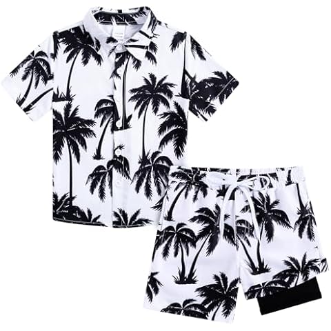 UNICOMIDEA Boys Hawaiian Summer Outfit Cover