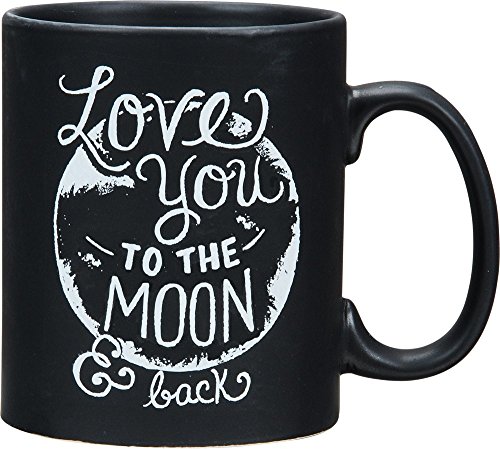Primitives by Kathy 24358 Chalk Art Stoneware Coffee Mug, 20-Ounce, Love You To