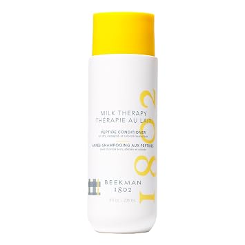 Beekman 1802 Milk Therapy Peptide Conditioner for Dry, Damaged & Color-Treated Hair Goat Milk Protein, Collagen & Peptide Formula for Softness, Shine & Frizz Control Sulfate-Free, 8 Fl Oz
