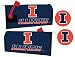 Illinois Fighting Illini Magnetic Mailbox Cover & Sticker Set Officially Licensed Collegiate Product