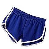 Soly Tech Women Summer Sports Shorts Gym Workout Waistband Skinny Shorts Pants Blue L