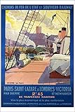 bateau dieppe londres SANS CADRE Herbé ™ Bateau Dieppe Rf67-Poster/Reproduction HQ 40x60cm d\'une Affiche Vintage/Ancienne
