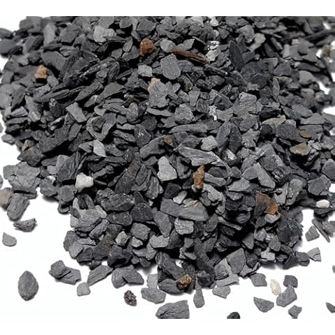 Natural Slate Stone Gravel Less Than 1/8" - USA Sourced and Packaged for Mosaic Stone Art, Crafts, Basing Models, Wargaming, Bonsai, Succulents, Miniature or Fairy Gardens (1 lb) Cover