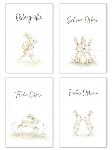 Edition Seidel Set 12 Grußkarten zu Ostern mit Umschlag. Osterkarten Klappkarten Doppelkarten Kartenset Karte Ostergrüße Gruß Spruch Frohe Ostern Frühling (SW026)