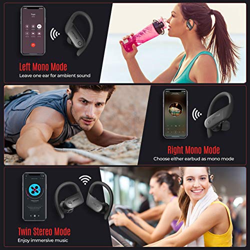 Wireless Earbuds Sport, Mpow Flame Lite in Ear Bluetooth Earbuds Sport, Bass+ IPX7 Waterproof Sport Earphones, BT5.0/Touch Control/Mono