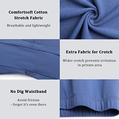 Image of wirarpa Women's Cotton Boy Shorts Underwear Anti Chafing Soft Biker Short Plus Boy Shorts Panties 4 Pack, Multicolor05-4 Pack