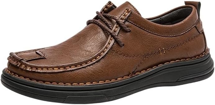 Men's Versatile Rubber Shoes Dress Oxford Shoes Low-top Lace-up Flat Bottom Comfortable Breathable wear-Resistant Work Shoes for Men