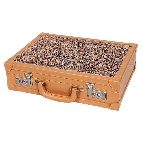 American Darling Jewelry Case Hand Tooled Genuine Leather Women's Bag Western Handbag Purse |Briefcase