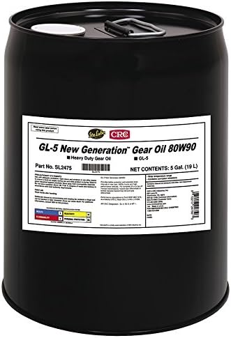 CRC SL2475 API/GL-5 Plus New Generation Limited Slip Gear Oil, 5 Gallon