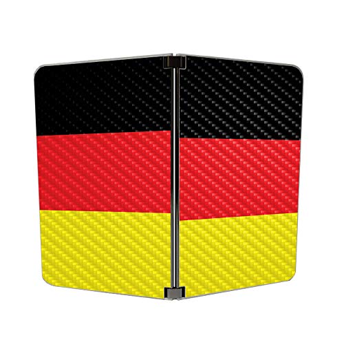 Image of MIGHTY SKINS MightySkins Carbon Fiber Skin for Microsoft Surface Duo - German Flag | Protective, Durable Textured Carbon Fiber Finish | Easy to Apply, Remove, and Change Styles | Made in The USA